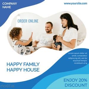 Happy Family Banner Template