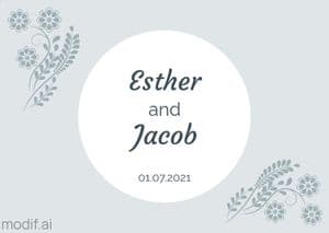 Minimalist Wedding Label