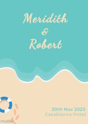 Summer Wedding Card Template