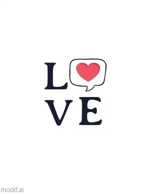 Love Print T-shirt