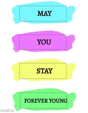 Forever Young T-Shirt Design