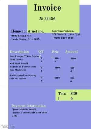 Classic Template for Invoice