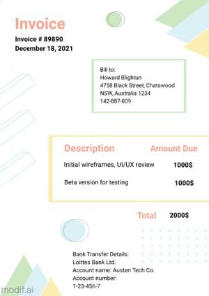 Design Invoice Template