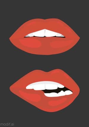 Lips Poster Template