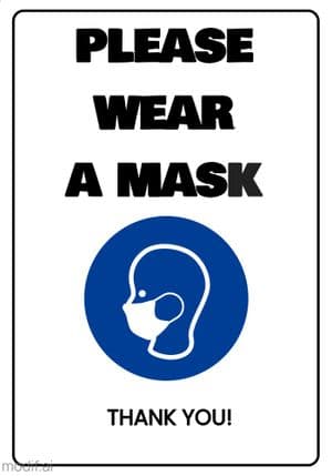 Wear a Mask Sign Template