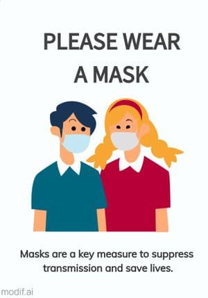Wear a Mask Poster Template