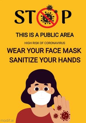 Stop Covid Poster Template