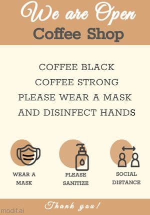 Coffee  Shop Covid Poster