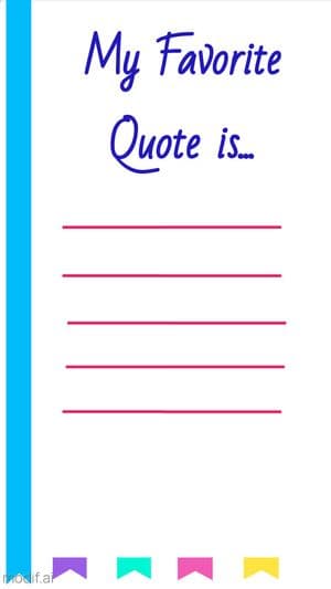 My Favorite Quote Template