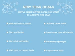 Quiz New Year Goals Template