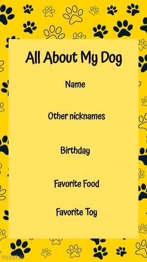 Poll About Your Dog Template