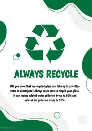Recycle Glass Poster