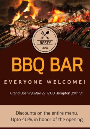 BBQ Bar Flyer Template