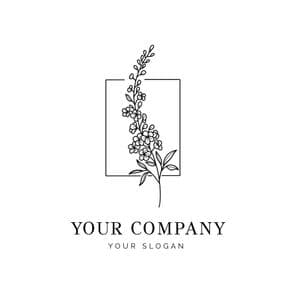 Minimal Flower Logo Design