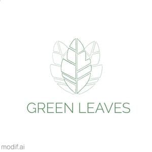 Green Leaves Logo Template