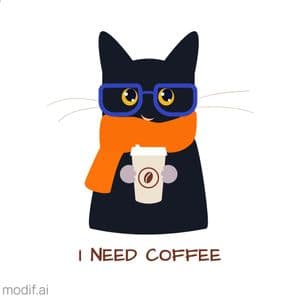 Cup Design with Funny Cat