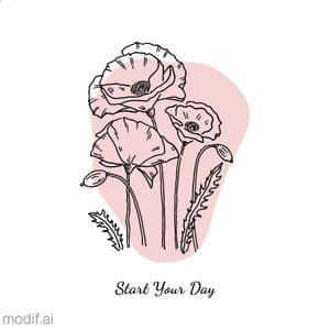 Poppy Flower Mug Design