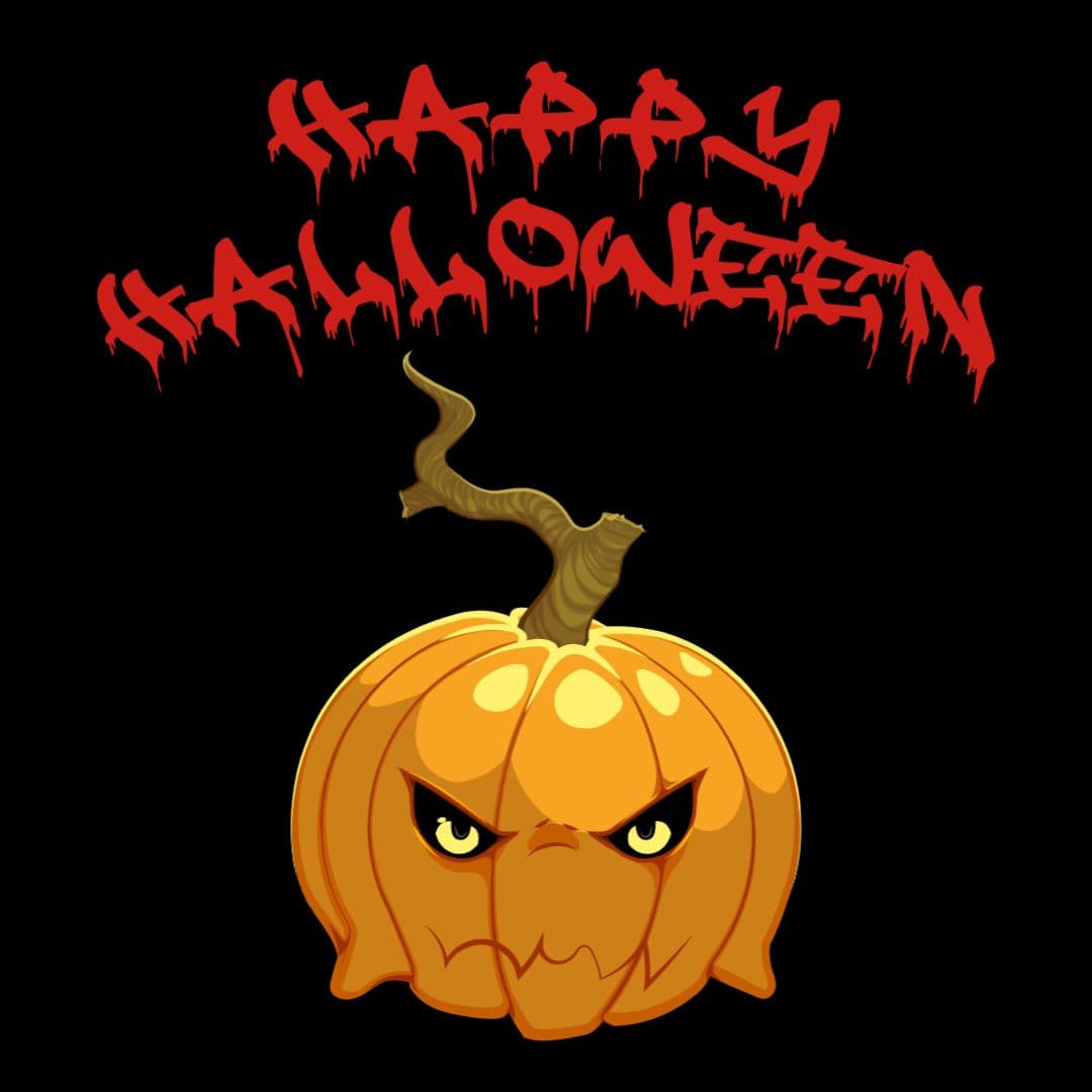 Scary Pumpkin Halloween Wish