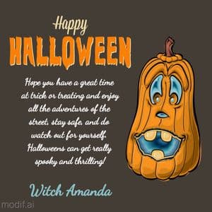 Halloween Wishes Card