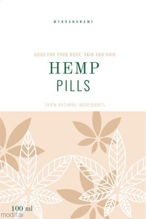 Hemp Product label Template