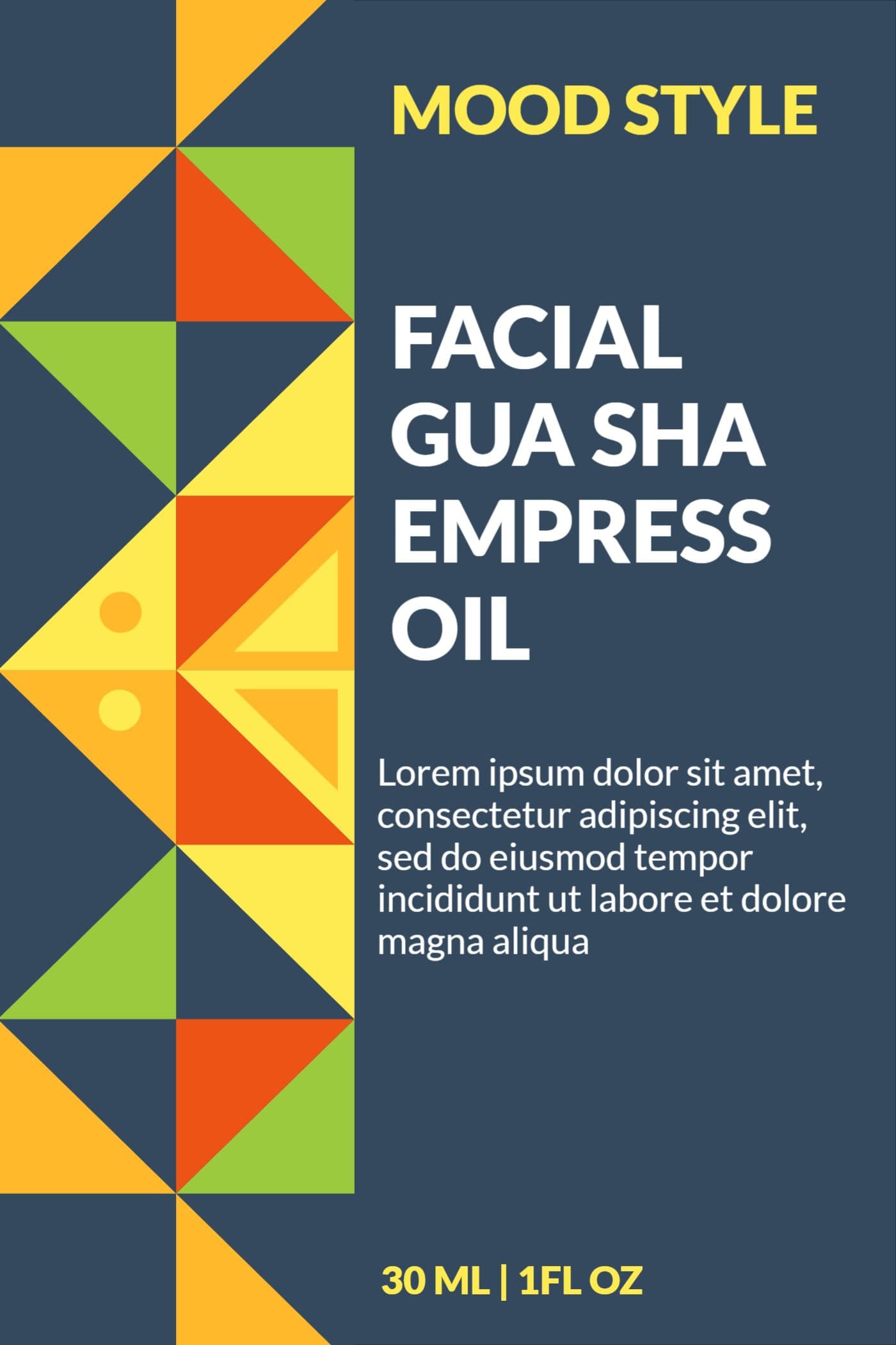 Body Oil Label Template