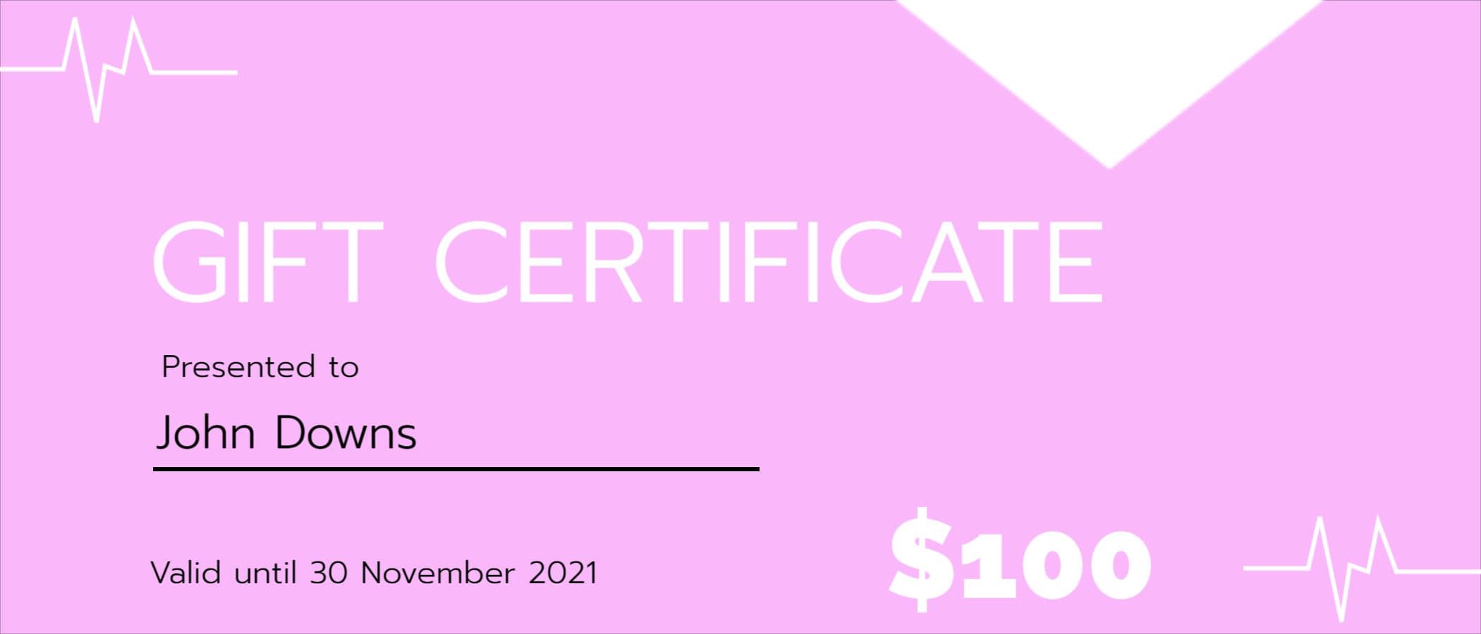 Gift Certificate Template