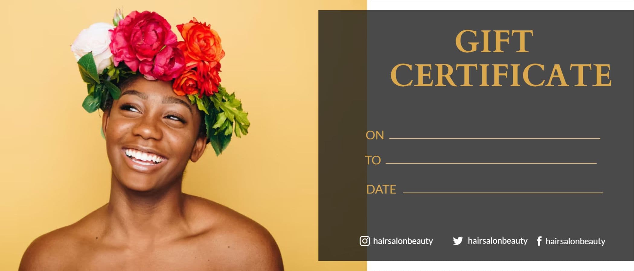 Hair Salon Gift Certificate