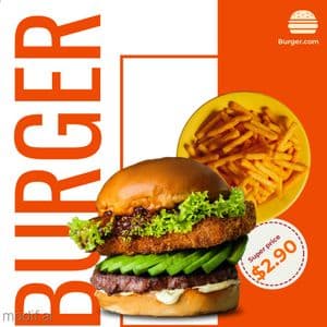 Burger Ad Banner Template