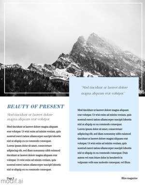 Calm newspaper template