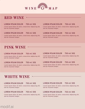 Wine List Menu Template