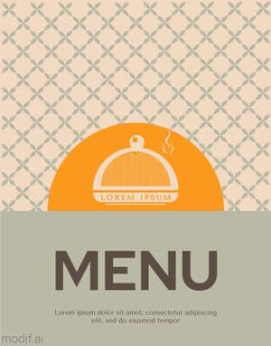 Menu Template With Pattern