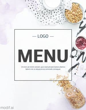 Light Menu Template