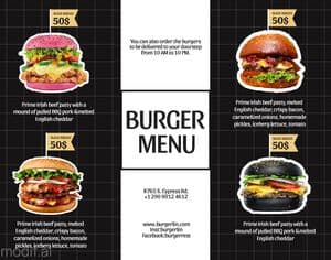 Burger Menu Design Template