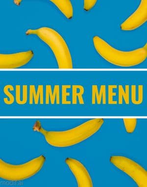 Summer Menu Design Template