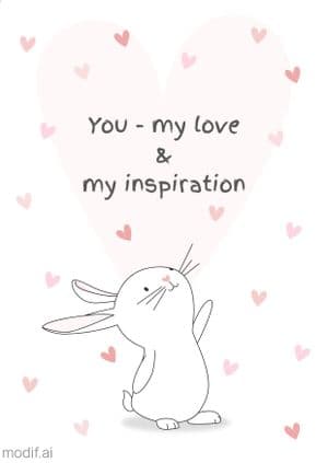 Postcard Template With Bunny