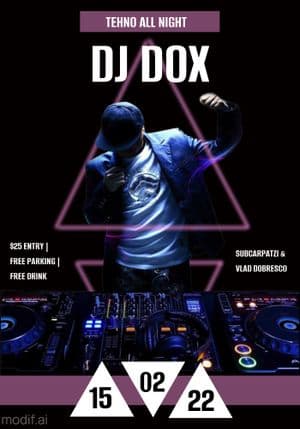 Tehno Party Flyer Template