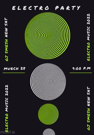 Electro Party Flyer Design