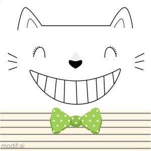 Cat Face Mug Design Template