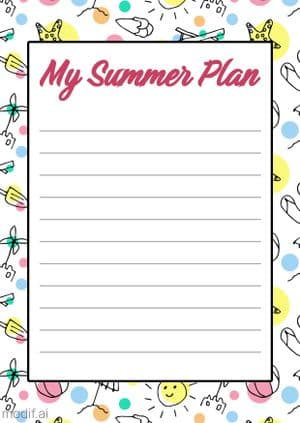 Summer Planner Template