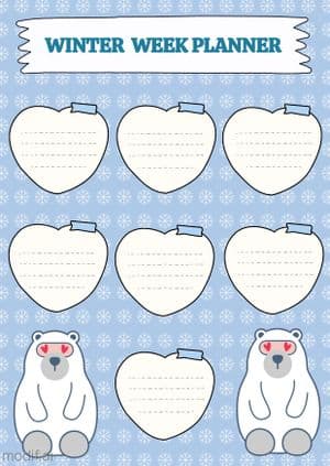 Winter Week Planner Template
