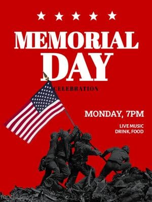 Memorial Day Poster Template