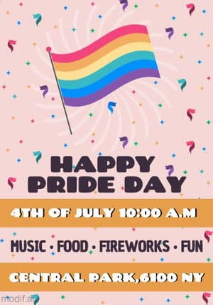 Pride Party Fryer Template