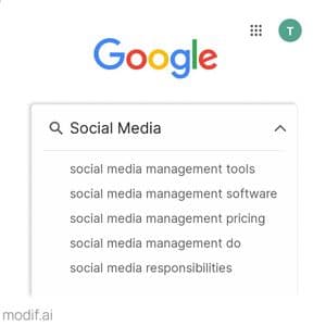 Google Search Design Mockup