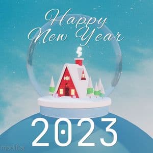 Template With New Year Ball