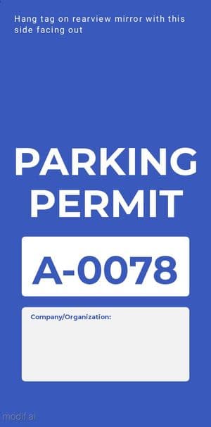 Parking Permit Template