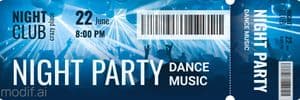 Party Ticket Design Template