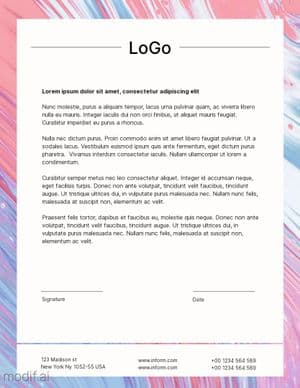 US Letterhead Design 8.5x11