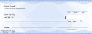 Blue Cash Cheque Template