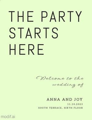 Wedding Welcome Sign Design