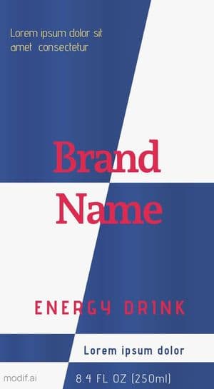 Energy Drink Label Template